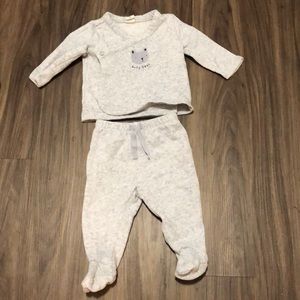 3-6M Baby Gap Matching Fleece Set with Footies